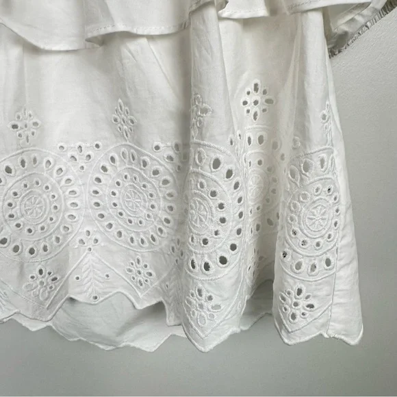 Tuckernuck Moon River Exclusive White Eyelet Ruffle Top Various - Picture 9 of 13